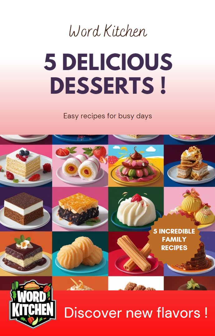 Ebook - Word Kitchen 5 delicious desserts !